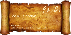 Csehi Sándor névjegykártya